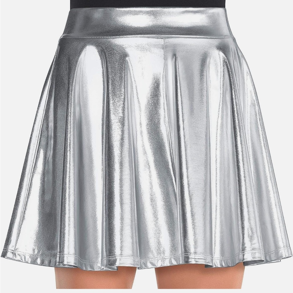 Party City Shimmering Silver Skater Skirt